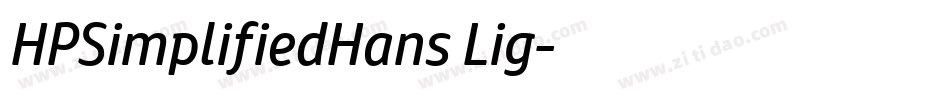 HPSimplifiedHans Lig字体转换